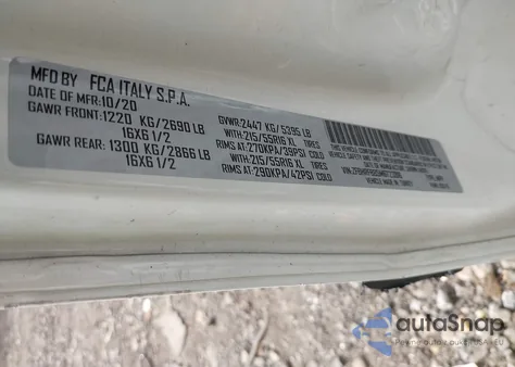 2021 Ram Promaster City Tradesman Slt from USA, damaged, VIN ZFBHRFBB5M6T23816